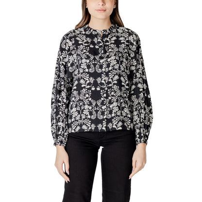 ICHI Black Viscose Blouse 1728,71956299936,Black,Blouses - Shirts - Clothing,Clothing,ICHI,IT36|XXS,New with tags,Shirts - Clothing,Women