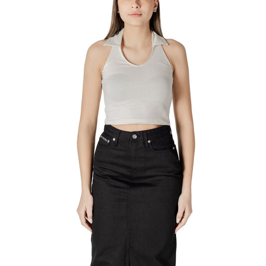 Calvin Klein Jeans Beige Cotton Top 1728,71956299936,Beige,Calvin Klein Jeans,Clothing,IT40|S,New with tags,Sportswear - Clothing,Tops - Sportswear - Clothing,Women