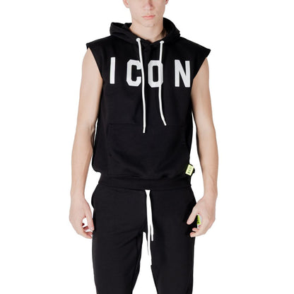 Icon Black Cotton Hoodie 1728,71956299936,Black,Clothing,Hoodies - Sweaters - Clothing,Icon,IT42 | XS,IT44 | S,IT46 | M,Men,New with tags,Sweaters - Clothing