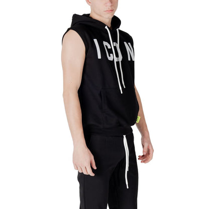 Icon Black Cotton Hoodie 1728,71956299936,Black,Clothing,Hoodies - Sweaters - Clothing,Icon,IT42 | XS,IT44 | S,IT46 | M,Men,New with tags,Sweaters - Clothing