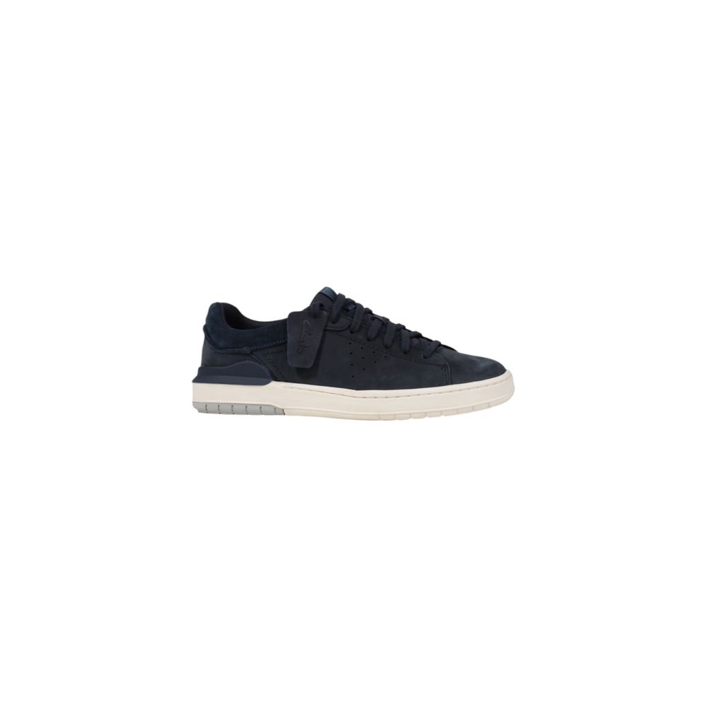 Clarks Blue Nubuc Leather Low Top Sneakers