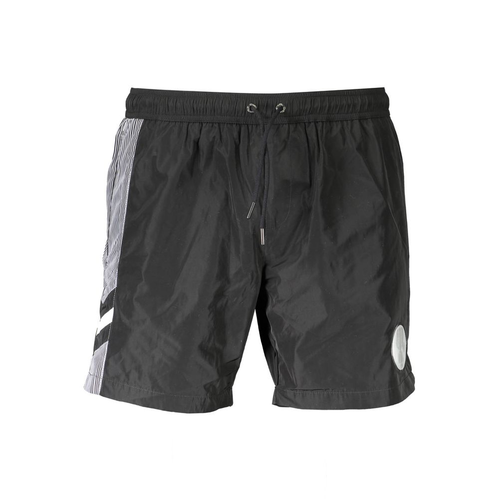 Karl Lagerfeld Nero Polyester Men's Swim Trunk