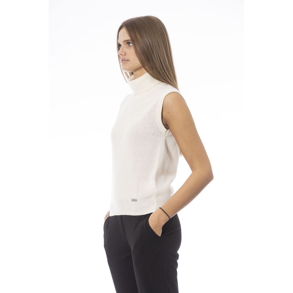Baldinini Trend White Wool Women Sweater