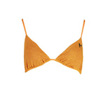 Karl Lagerfeld Orange Polyester Swimwear - triangle swimsuit with logo, lined interior, removable padding, neck fastening, lace closure.