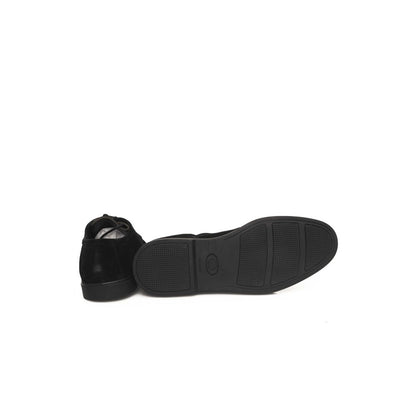 Cerruti 1881 Black Cowhide Men Derby Shoe