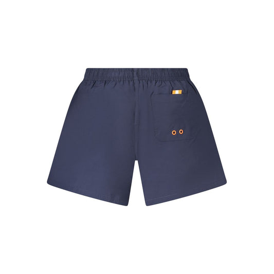 North Sails Blue Cotton Swimwear featuring swim boxer design with elastic waist, pockets, and contrasting details, ocean positive.