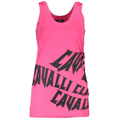 Cavalli Class Rosa Cotton Woman Tank Top