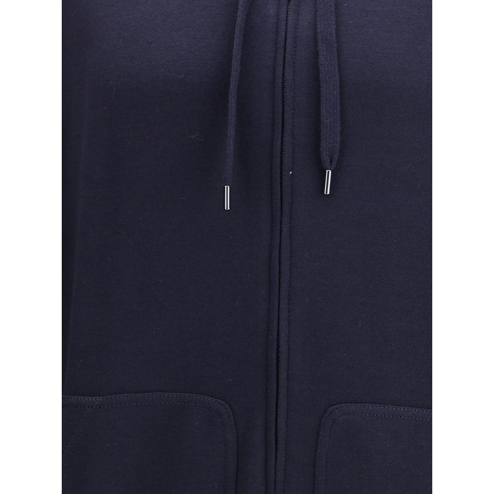 Brunello Cucinelli Blue Cashmere Sweatshirt