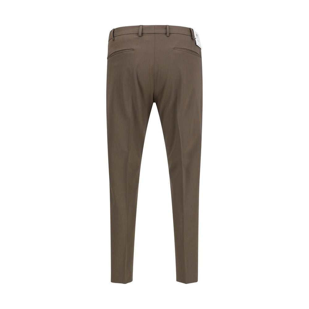 PT Torino Brown Fleece Wool Casual Pants