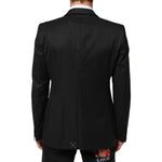Dolce & Gabbana Black Single Breasted Men Coat MARTINI Blazer