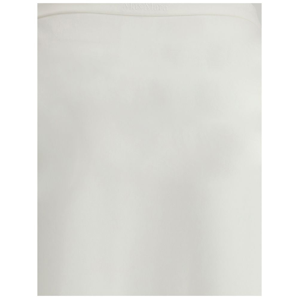 Max Mara White Viscose Long Skirt