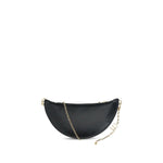 Chloé Icons Shoulder Bag in black lambskin with gold chain and charms, showing elegant contemporary design and iconic style.