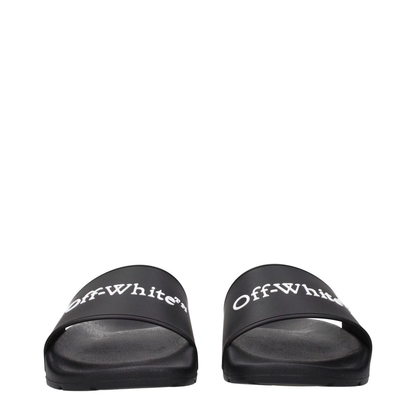 Off-White Black Cotton Slippers