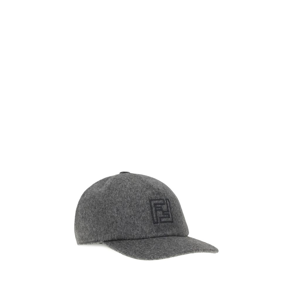 Fendi Gray Wool Cap (Baseball Hat)