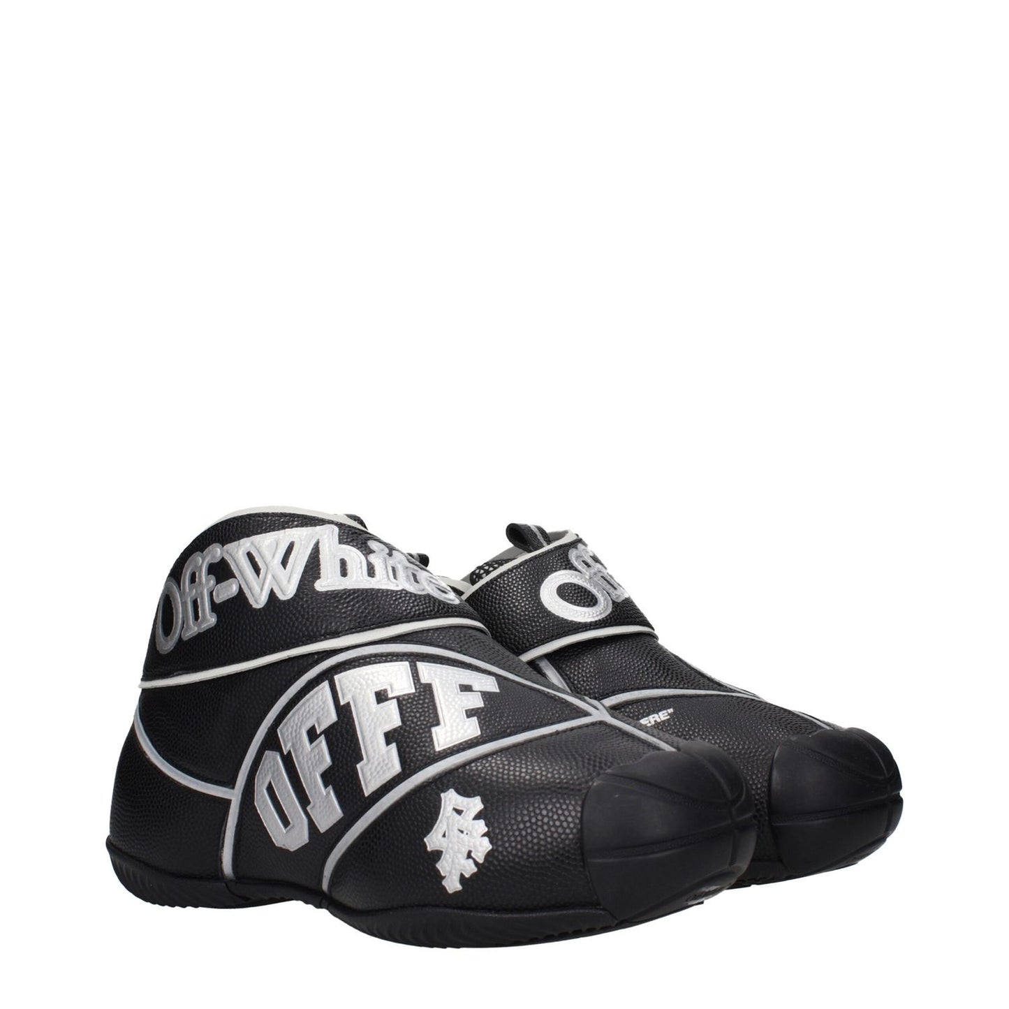 Off-White Black Leather High Top Sneakers