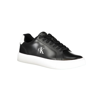 Calvin Klein Black Polyurethane Men Sneaker 1728,67403481248,Athletic - Sneakers - Shoes,Black,Calvin Klein,EU40/US7,EU41/US8,EU42/US9,EU43/US10,EU44/US11,EU45/US12,EU46,Men,New with tags,Shoes,Sneakers - Shoes