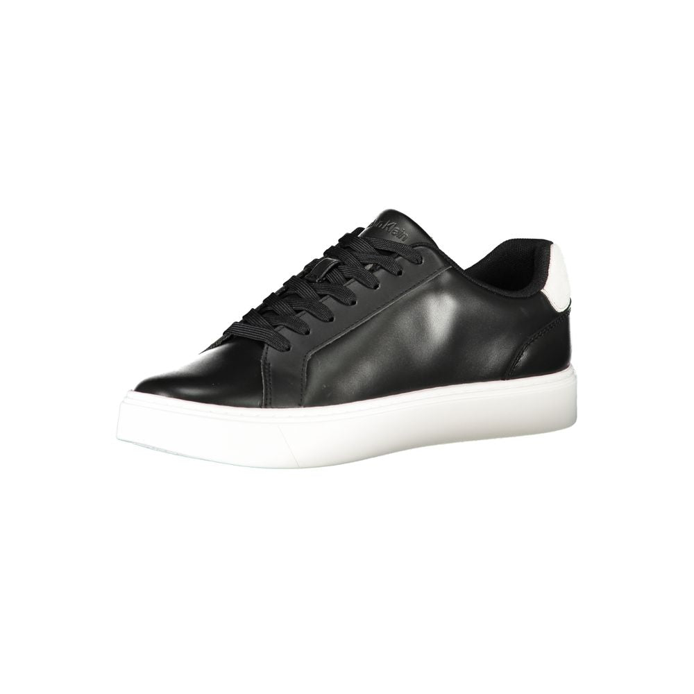 Calvin Klein Black Polyurethane Men Sneaker 1728,67403481248,Athletic - Sneakers - Shoes,Black,Calvin Klein,EU40/US7,EU41/US8,EU42/US9,EU43/US10,EU44/US11,EU45/US12,EU46,Men,New with tags,Shoes,Sneakers - Shoes