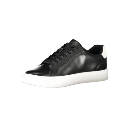 Calvin Klein Black Polyurethane Men Sneaker 1728,67403481248,Athletic - Sneakers - Shoes,Black,Calvin Klein,EU40/US7,EU41/US8,EU42/US9,EU43/US10,EU44/US11,EU45/US12,EU46,Men,New with tags,Shoes,Sneakers - Shoes