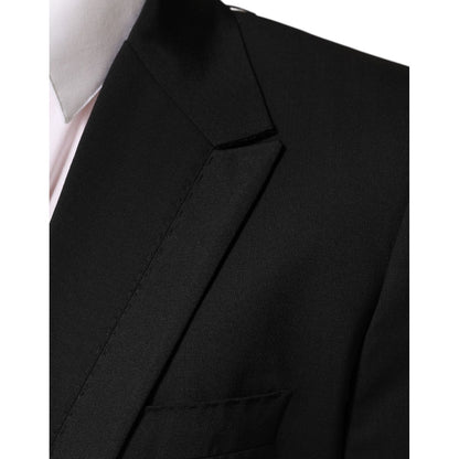 Dolce & Gabbana Black Wool 2 Buttons Suit Men Jacket Blazer