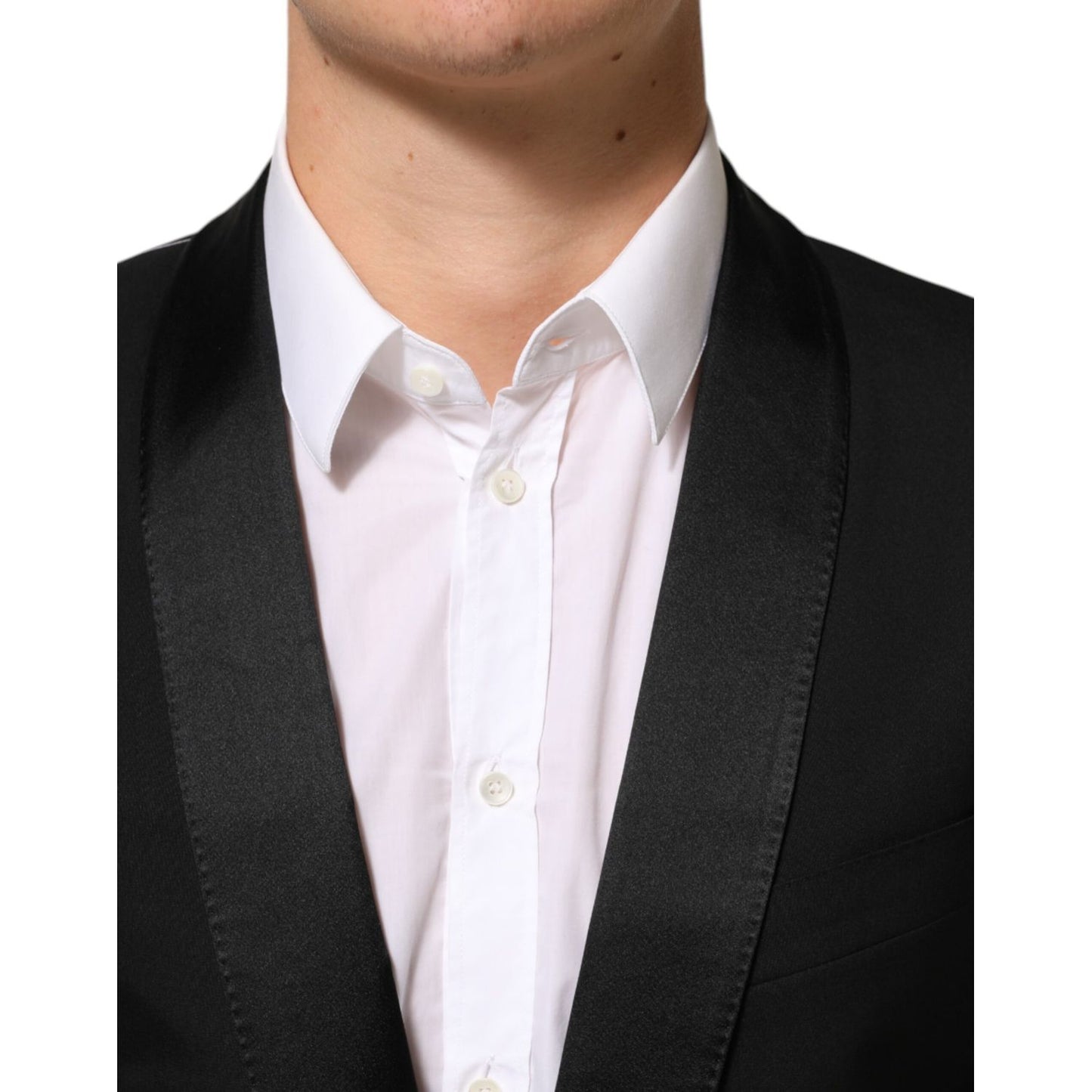 Dolce & Gabbana Black MARTINI 1 Button Suit Jacket Blazer