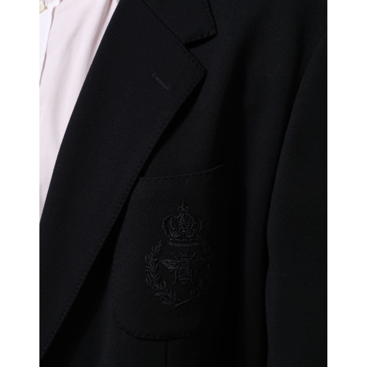 Dolce & Gabbana Black Viscose 2 Buttons Suit Jacket Blazer