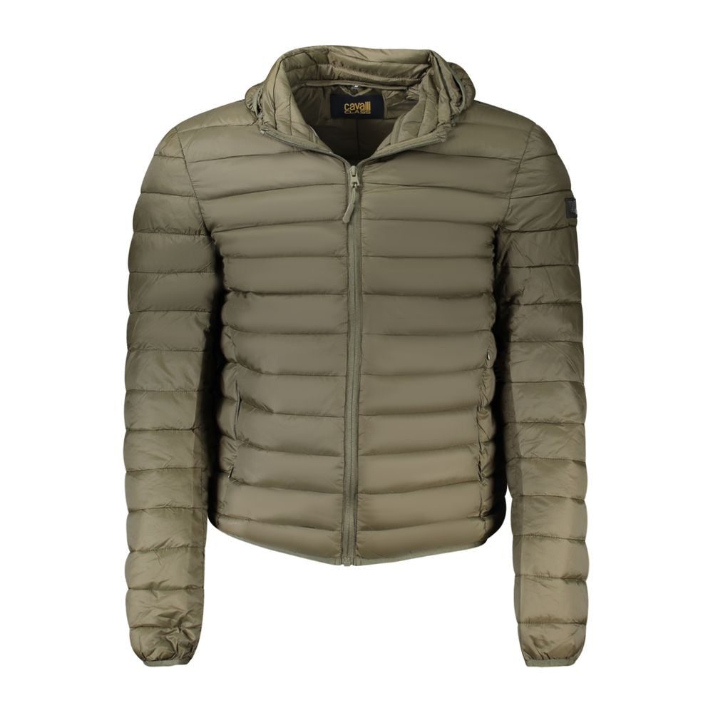 Cavalli Class Verde Polyester Men's Jacket 1728,67403481248,Cavalli Class,Clothing,Green,Jackets & Coats - Clothing,L,M,Men,New with tags,S,Shell Jackets - Jackets & Coats - Clothing,XL,XXL