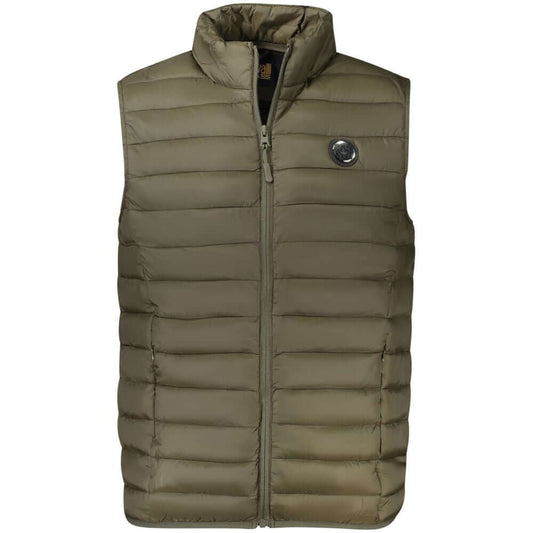 Cavalli Class Verde Polyester Men's Jacket 1728,67403481248,Cavalli Class,Clothing,Green,Jackets & Coats - Clothing,L,M,Men,New with tags,S,Sleveless Jacket - Jackets & Coats - Clothing,XL,XXL