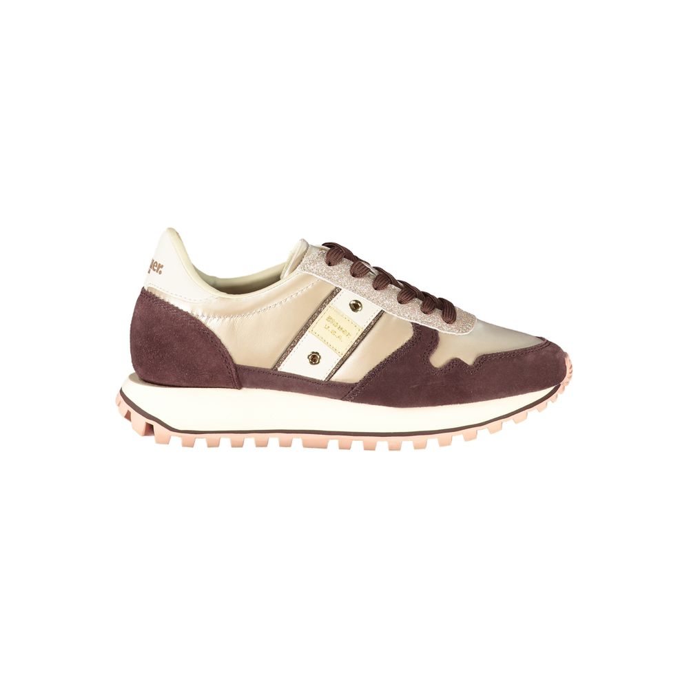 Blauer Beige Leather Women Sneaker