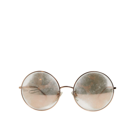 Dolce & Gabbana Rose Gold Plated Round Lenses Shades Eyewear Sunglasses