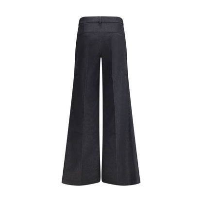 Darkpark Black Polyester Flared Pants