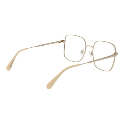Max & Co Gold Metal Glasses (Frames), women's gold square full-rim eyewear, metal frame with demo lenses, size 55-18-140.