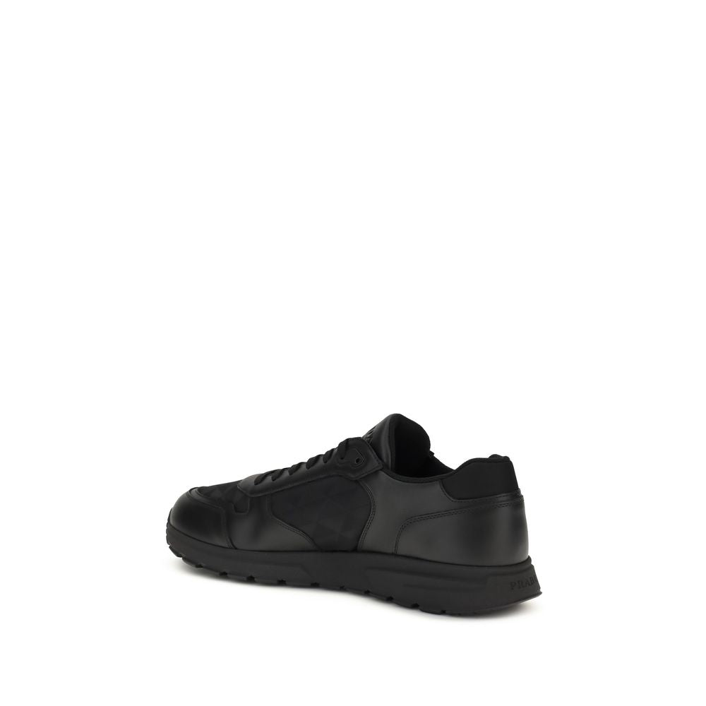 Prada Black Recycled Polyamide Athletic Sneakers