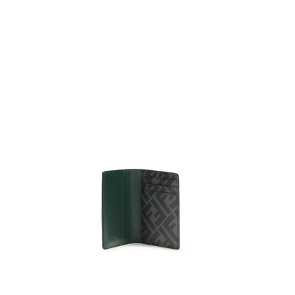 Fendi Black Calf Leather Bos Taurus Wallet