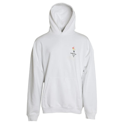 Balenciaga White Cotton Hooded Pullover OVERSIZE Sweater