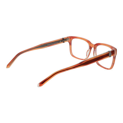 Guess Orange Acetate Glasses (Frames) for men, full-rim rectangle style with demo lenses, spring hinge, and branded case included.