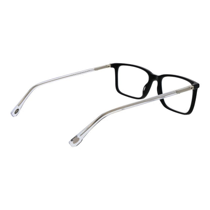 Land Rover Black Acetate Glasses (Frames) for men, full-rim rectangle style, size 57-17-150, with spring hinges.
