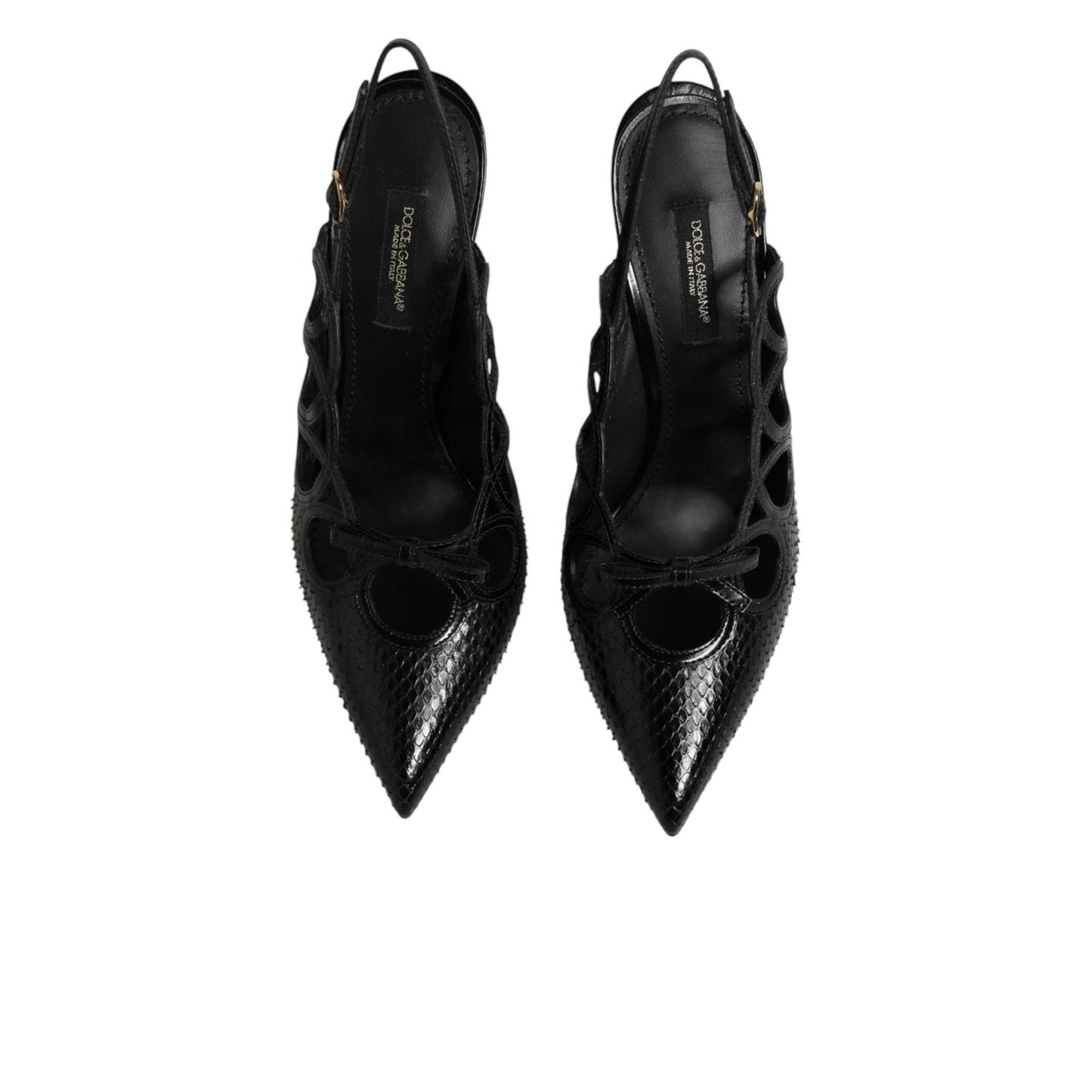 Dolce & Gabbana Leather High Heels Slingback Shoes
