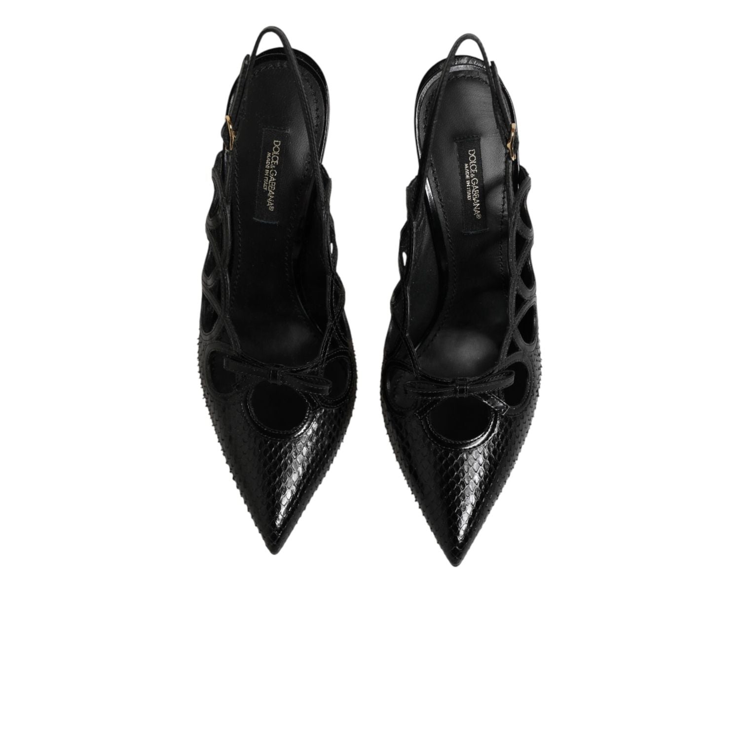 Dolce & Gabbana Leather High Heels Slingback Shoes