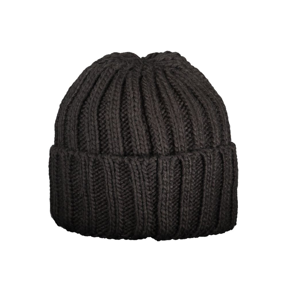 Norway 1963 Black Marabou Men Cap, stylish knit beanie for casual elegance and warmth, featuring luxurious texture and distinct design.