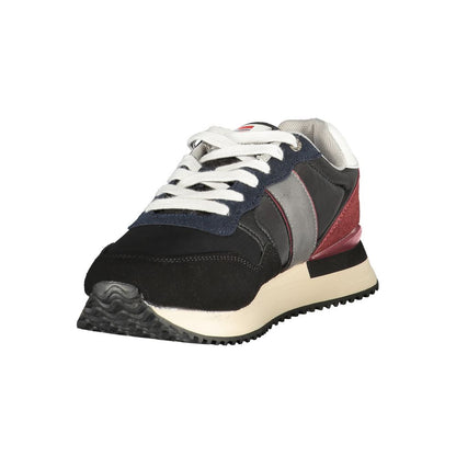 Norway 1963 Black Polyester Men Sneaker with contrasting details and iconic logo, stylish lace-up sports shoe for modern wardrobes.