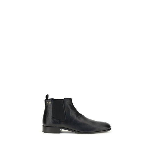 Prada Black Goatskin Ankle Boots