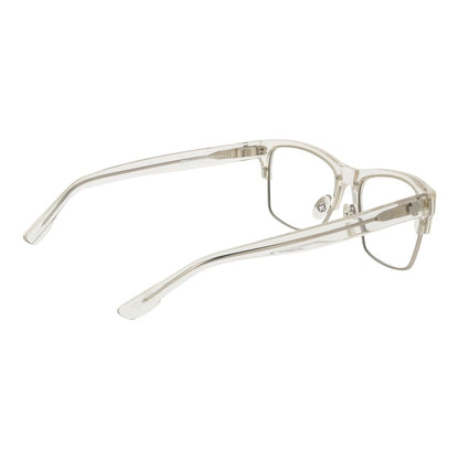 Spy Transparent Plastic Glasses (Frames) unisex full-rim in clear plastic with rectangle style, size 55-17-145, includes a branded pouch.