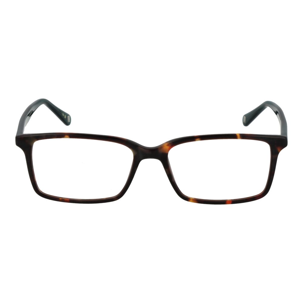 Ted Baker Brown Plastic Glasses (Frames), full-rim rectangle design for men, featuring brown plastic frame and demo lenses.