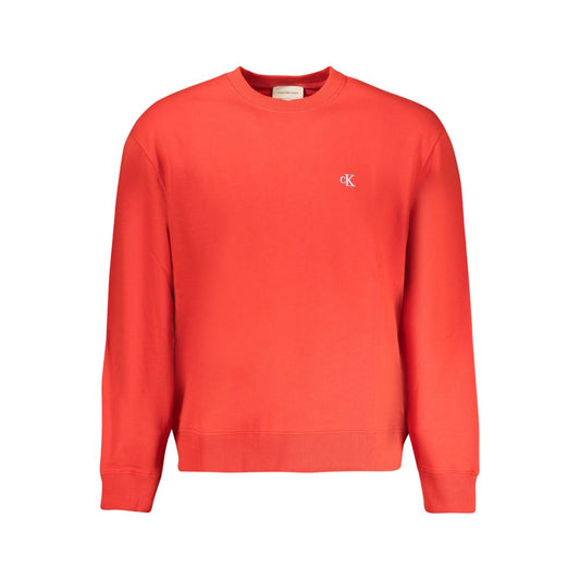 Calvin Klein Red Cotton Men Sweatshirt 1728,67403481248,Calvin Klein,Clothing,Men,New with tags,Red,Sweaters - Clothing,Sweatshirts - Sweaters - Clothing,XXL