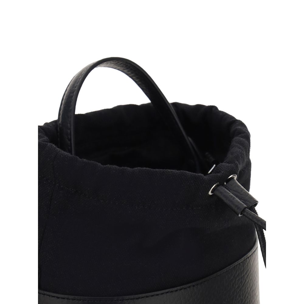 Maison Margiela Black Calf Leather Bos Taurus Shoulder Bag