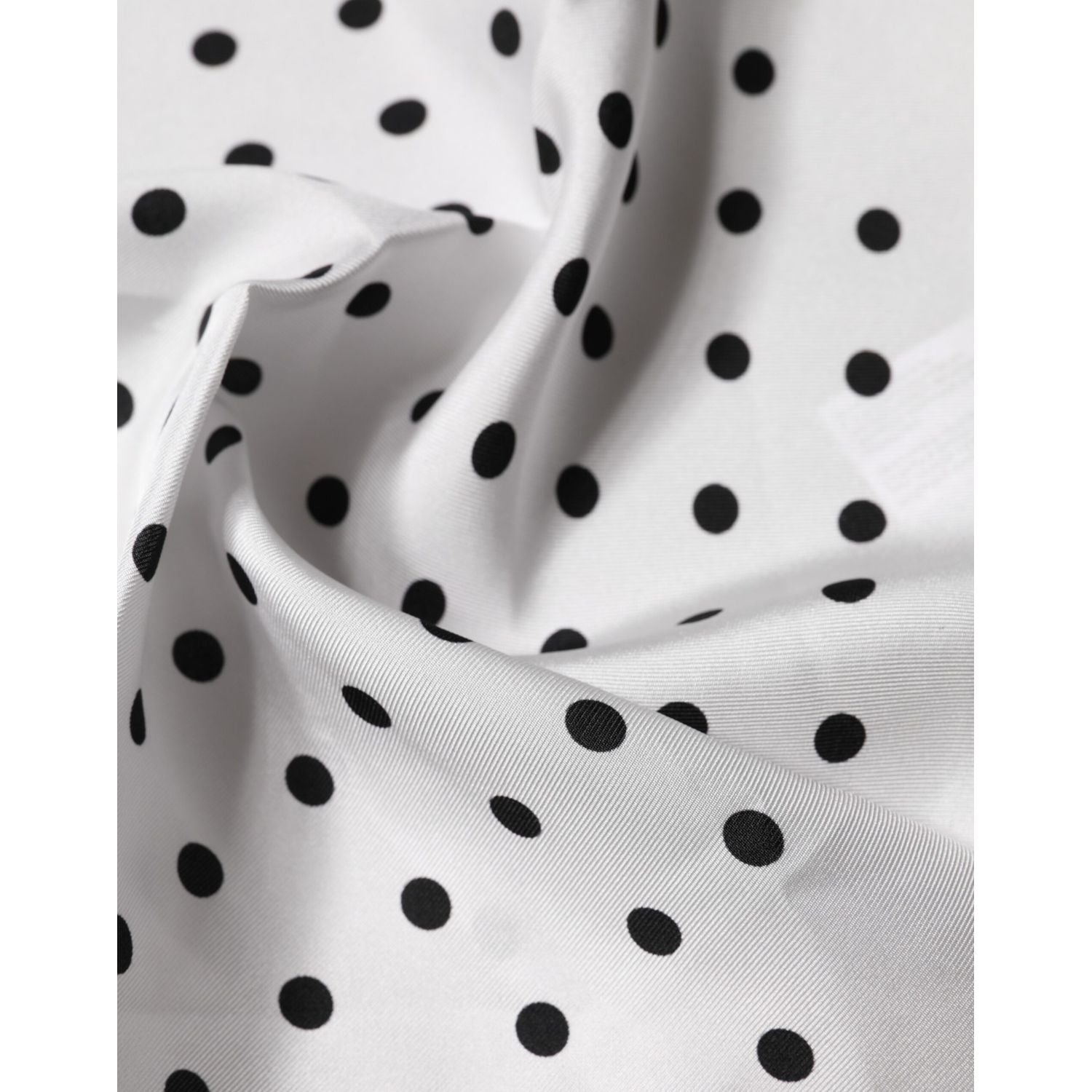 Dolce & Gabbana White Polka Dot Square Handkerchief Scarf
