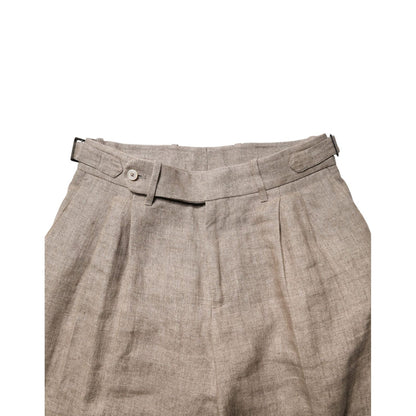 Dolce & Gabbana Beige Linen Double Breasted 2 Piece Men Suit