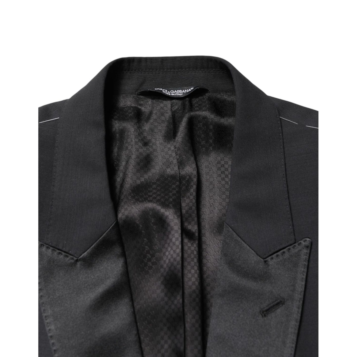 Dolce & Gabbana Black MARTINI Single Breasted Jacket Blazer 1728,67345645728,Black,Blazers - Suits & Blazers - Clothing,Clothing,Dolce & Gabbana,IT54 | XL,Material: 90% Virgin Wool 7% Silk 3% Polyester,Men,New with tags,Suits & Blazers - Clothing