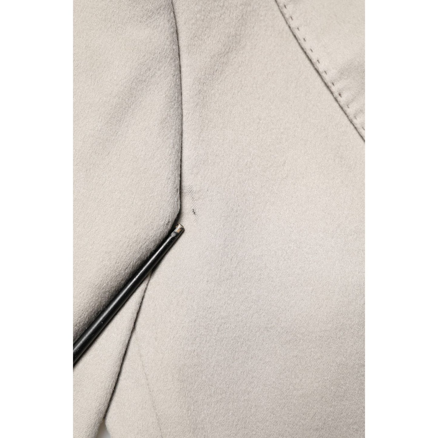 Dolce & Gabbana Gray Cashmere Single Breasted Jacket Blazer