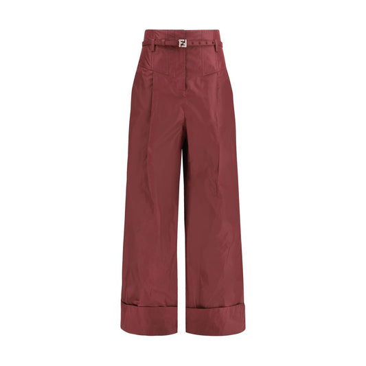 Fendi Bordeaux Silk Dress Pants 1728,72470364320,Bordeaux,Clothing,Dress Pants - Pants - Clothing,Fendi,IT38 | S,IT40 | M,New with tags,Pants - Clothing,Women